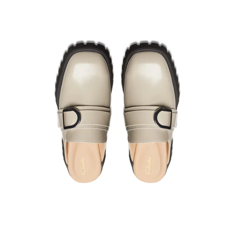 Clarks Rubber Sole Wrap toe Slippers Women's White-2