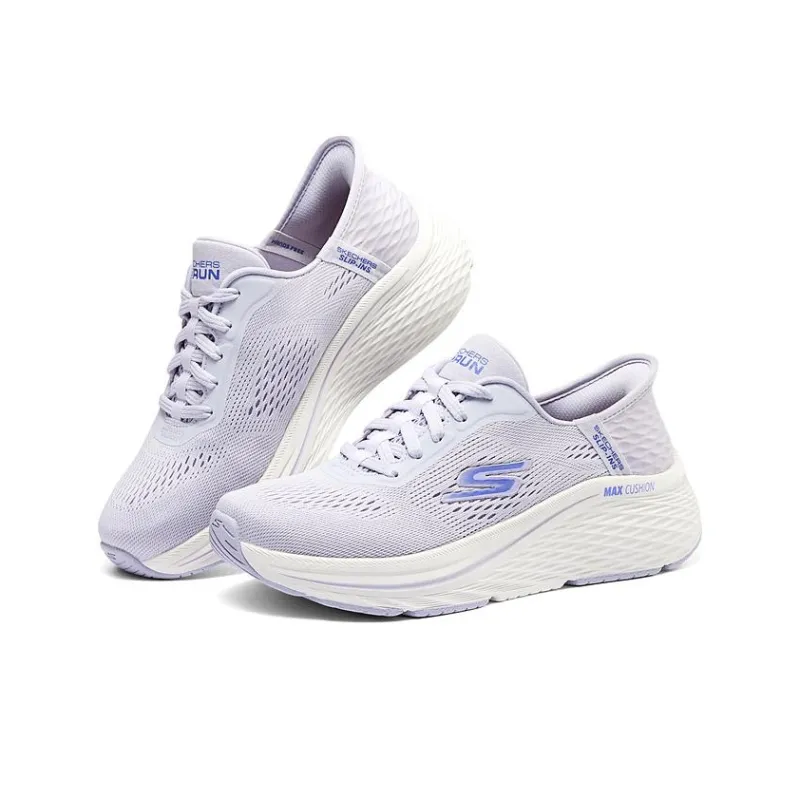 Skechers Cushioning Low-Top Running Shoes Women's Purple-1