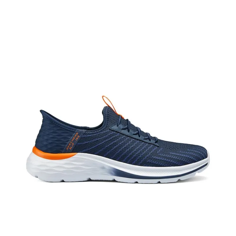 Skechers Cushioning Wear-Resistant Low-Top Casual Shoes Men's Blue-1