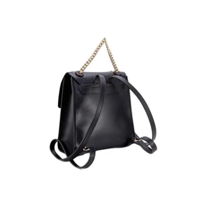 HONGU Cow Leather Backpack Small Size Women's Brown/Pitch Black-2