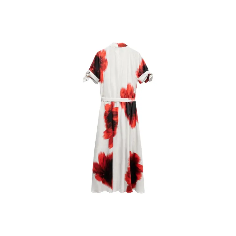 ZARA Short Sleeved Dresses Women's Multicolor-1