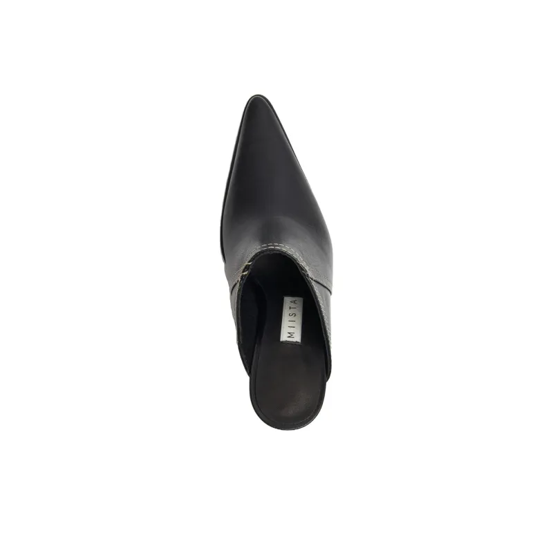 MIISTA Closed Toe Slippers 9cm Women's Black-3