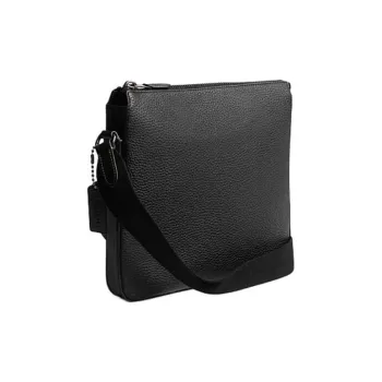 COACH Cow Leather Shoulder Bag, Crossbody Bag Medium Size Men's Black