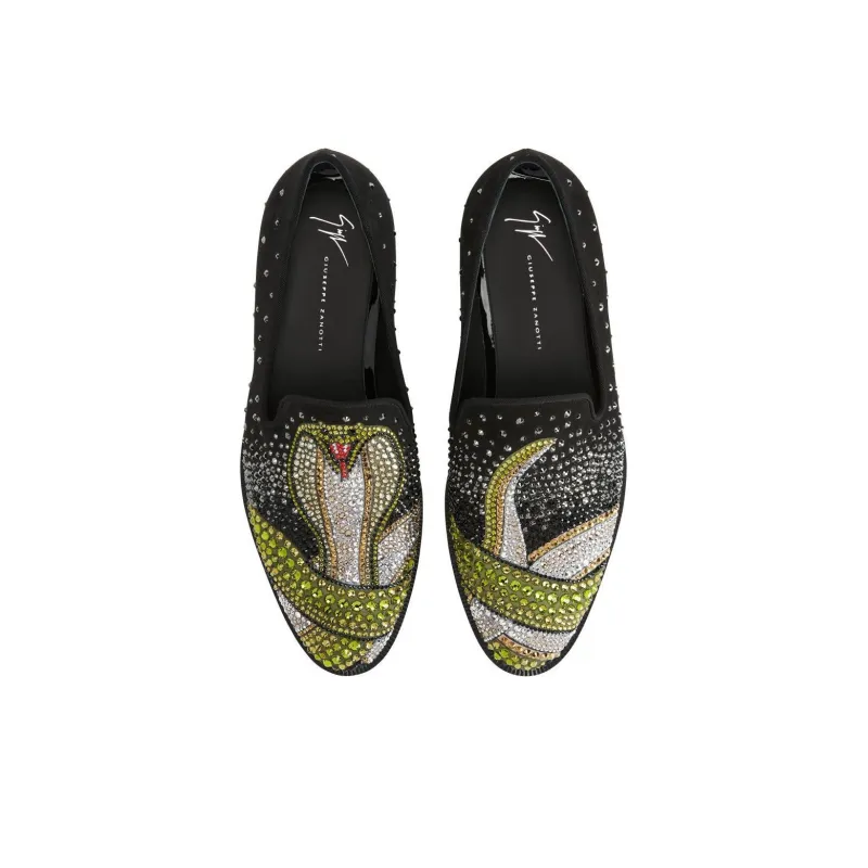 giuseppe zanotti Python Crystal-embellished Loafers-3