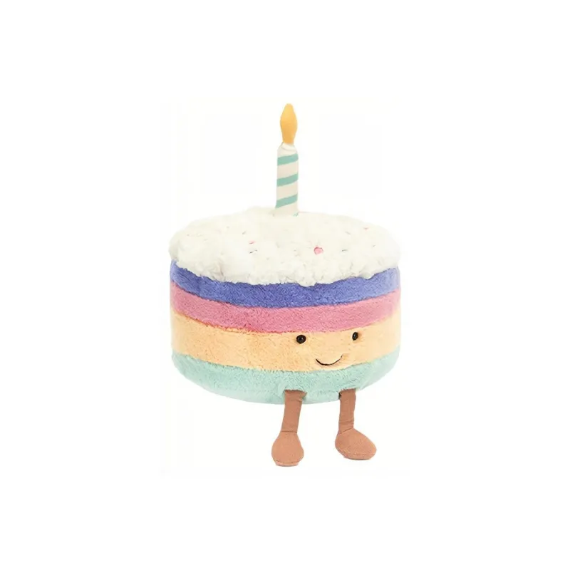 JELLYCAT Amuseables Rainbow Birthday Cake Plush Toy-3