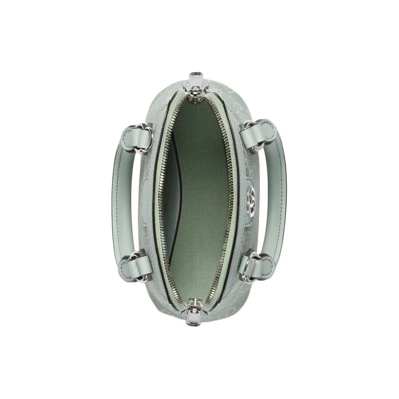 GUCCI Ophidia Denim With Leather Shoulder Bag Crossbody Bag Handbag Mini Women's Light Green-6