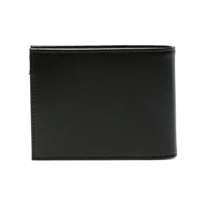 EMPORIO ARMANI Polyurethane With Polyamide Card Holder, Wallet Men's Black & Red-1