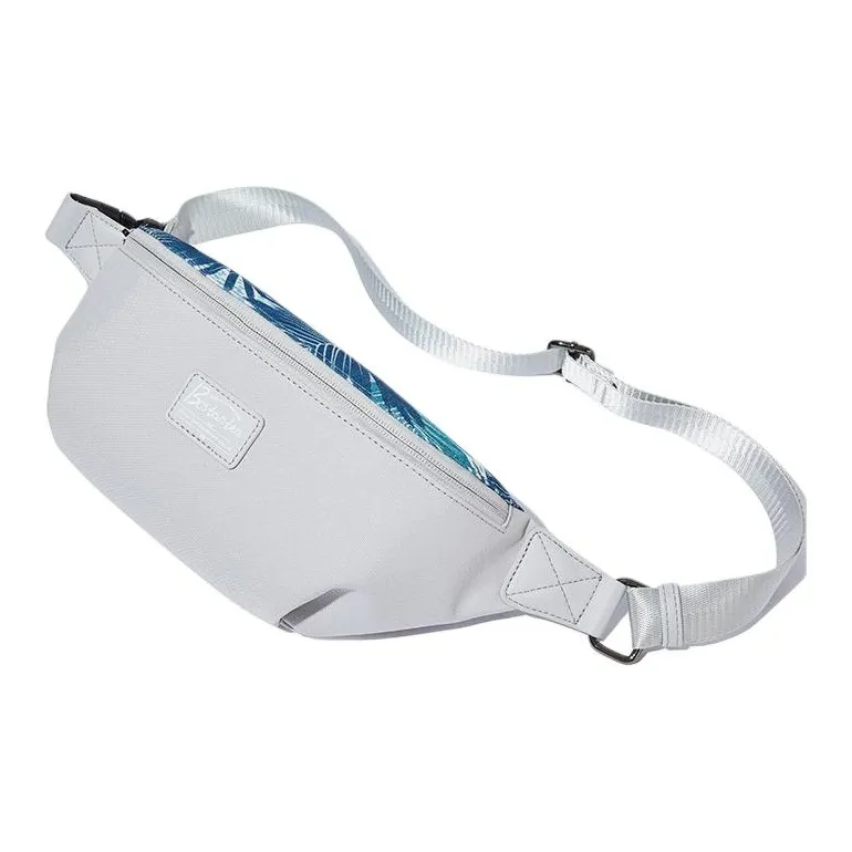 BOSTANTEN Fabric Shoulder Bag Crossbody Bag Sling Bags Unisex Gray White-4