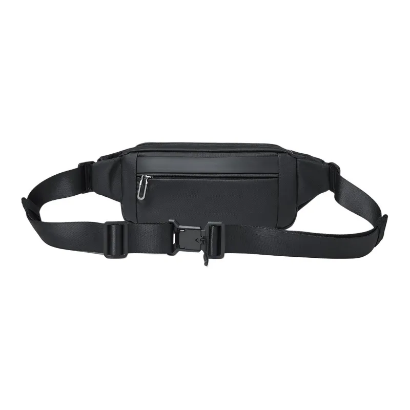 BOSTANTEN Fabric Sling Bag Shoulder Bag Crossbody Bag Small Size Men's Black-3