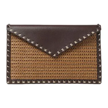 Valentino Raffia Clutch Women's Brown