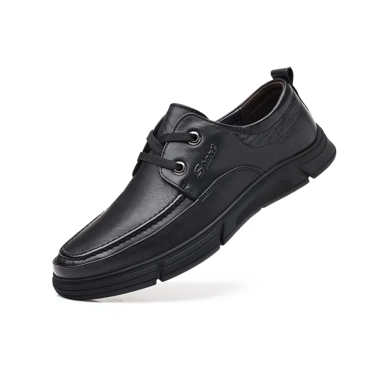 Romon Dress Shoes Men Low Top Black-1