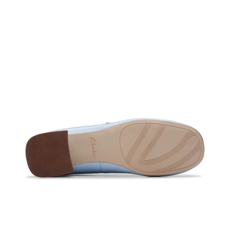 Clarks Chunky Heel Mary Jane Shoes Women's Blue-4
