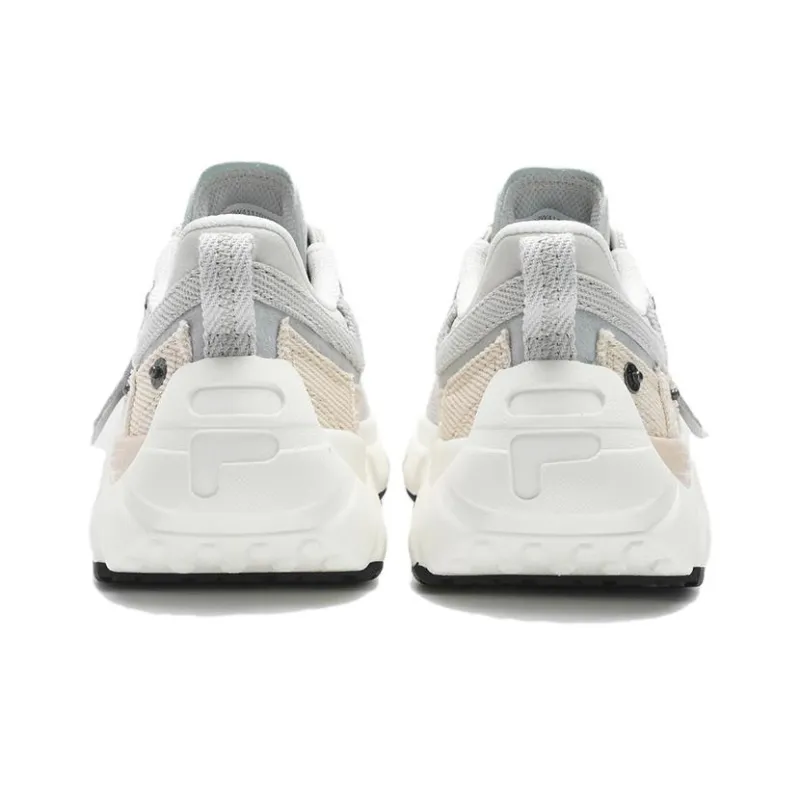 FILA FUSION BONE DX Spine Shoes Cushioning, Wear Resistant Low Top Chunky Sneakers Women's Gray Brown-4