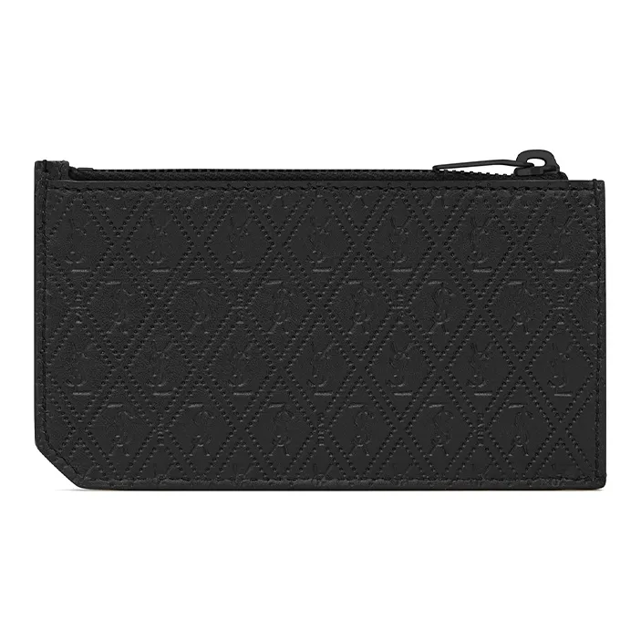 SAINT LAURENT Smooth Cow Leather Card Holder Card Holder Men's Black-2