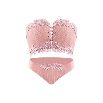 Flowers In Water Underwear Set Women's Pastel Pink