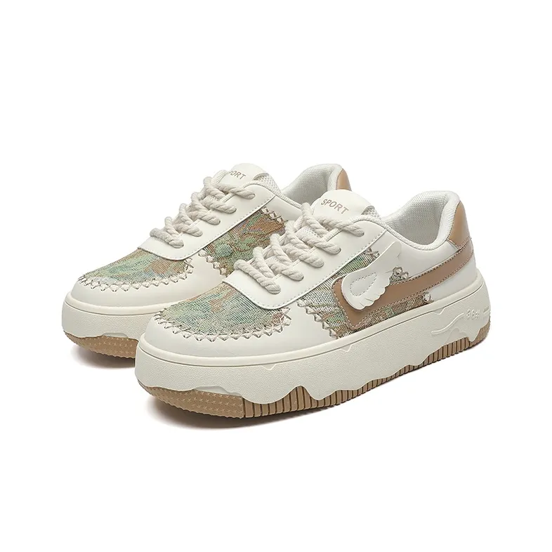 ACESC Low Top Skateboard Shoes Women's Khaki-2