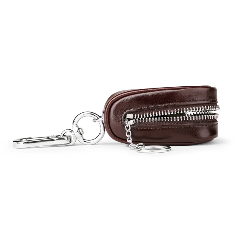 WilliamPOLO Top Grain Cow Leather Small Size Keychain Key Pouch Mini Men's Multicolor-9