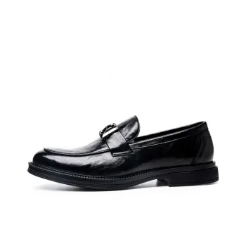 GZZ Dress Shoes Men Low-Top Black