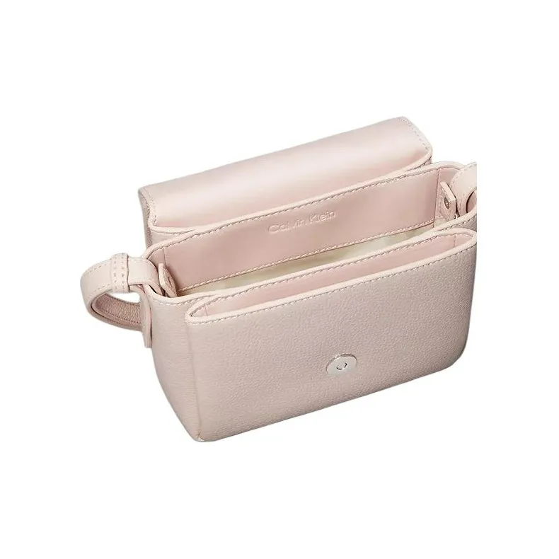 CK/Calvin Klein Polyurethane Handbag Shoulder Bag Crossbody Bag Women's Light Shell Pink-1