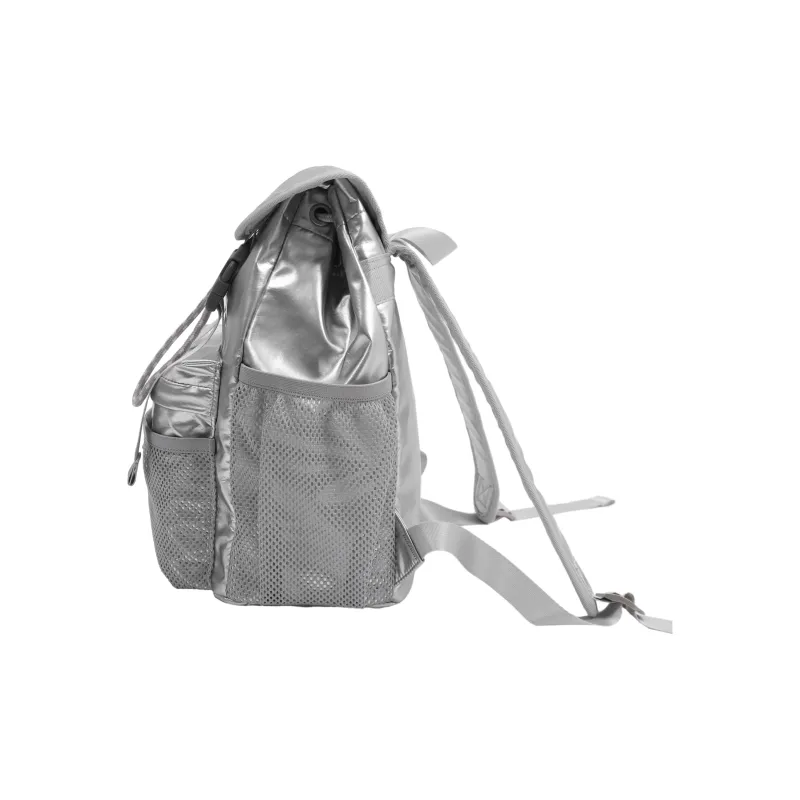 NERDY Fabric Backpack Regular Unisex Black/Silver-7