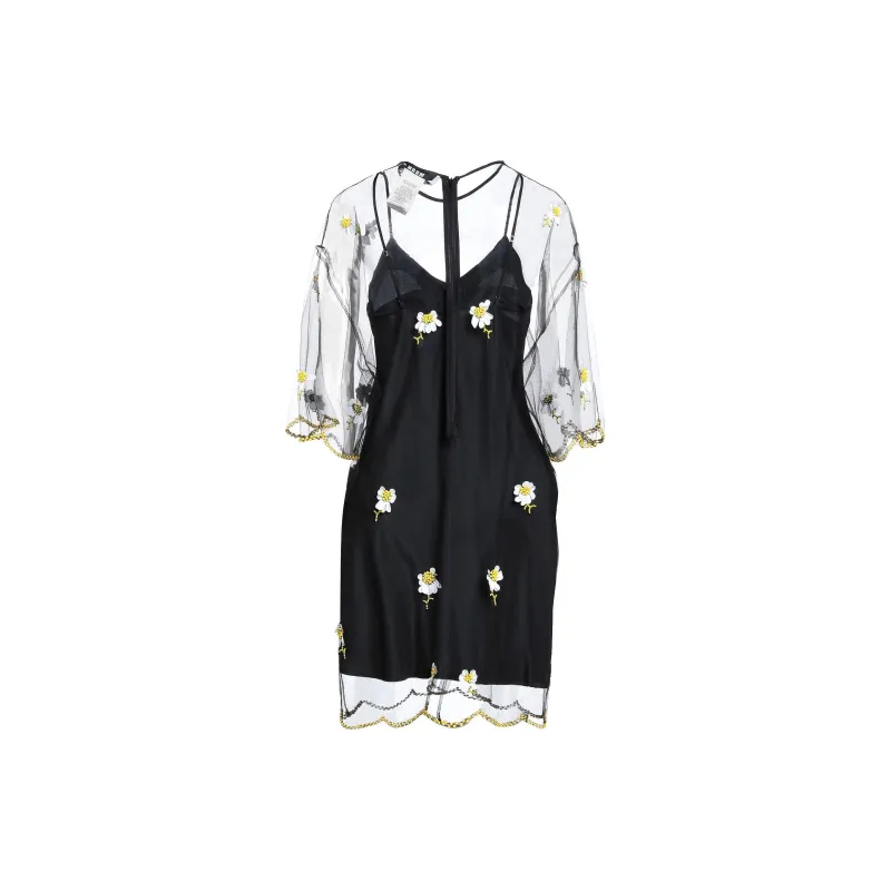 MSGM Long Sleeved Dresses Women's Black-1