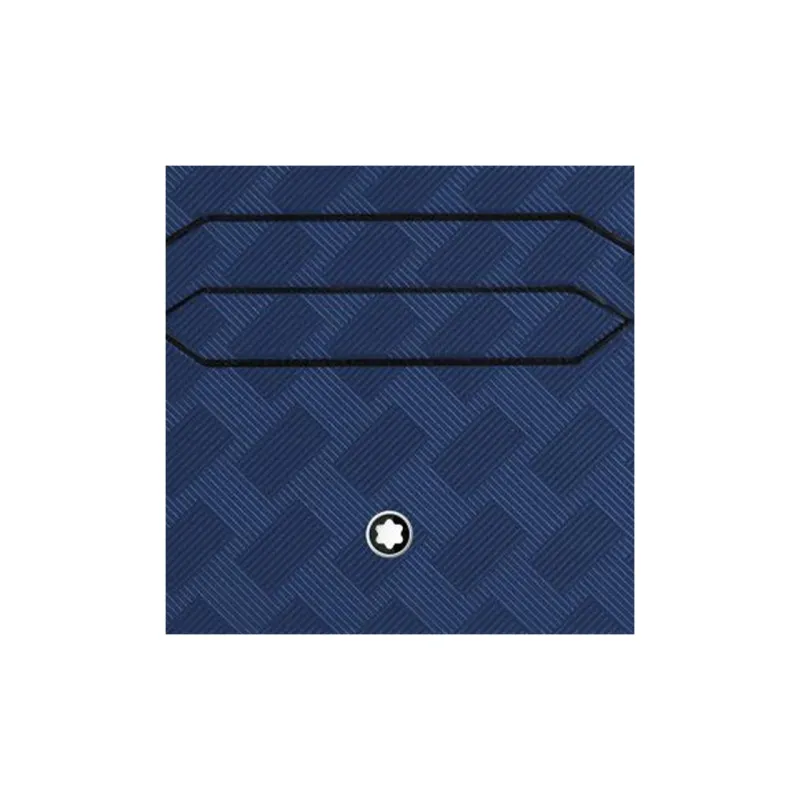 MONTBLANC Leather Card Clip Card Holder Men's Blue-2
