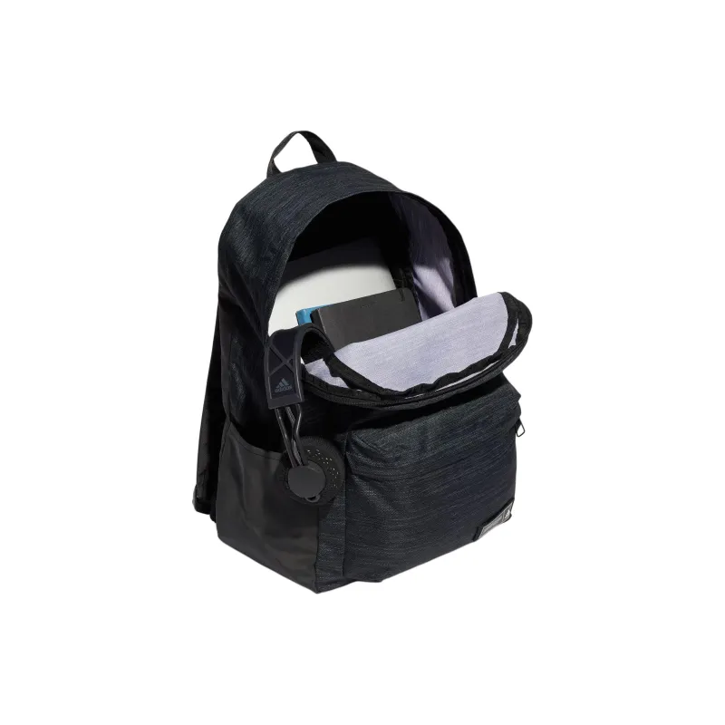 Adidas Recycled Polyester Backpack Regular Unisex Black & Gray & White-3