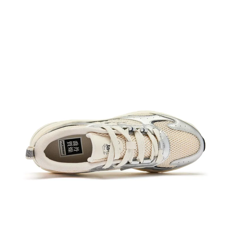 QIAODAN Kaiyuan SE Height-Enhancing Wear-Resistant Lightweight Breathable Low-Top Casual Shoes Men's Silver White-3