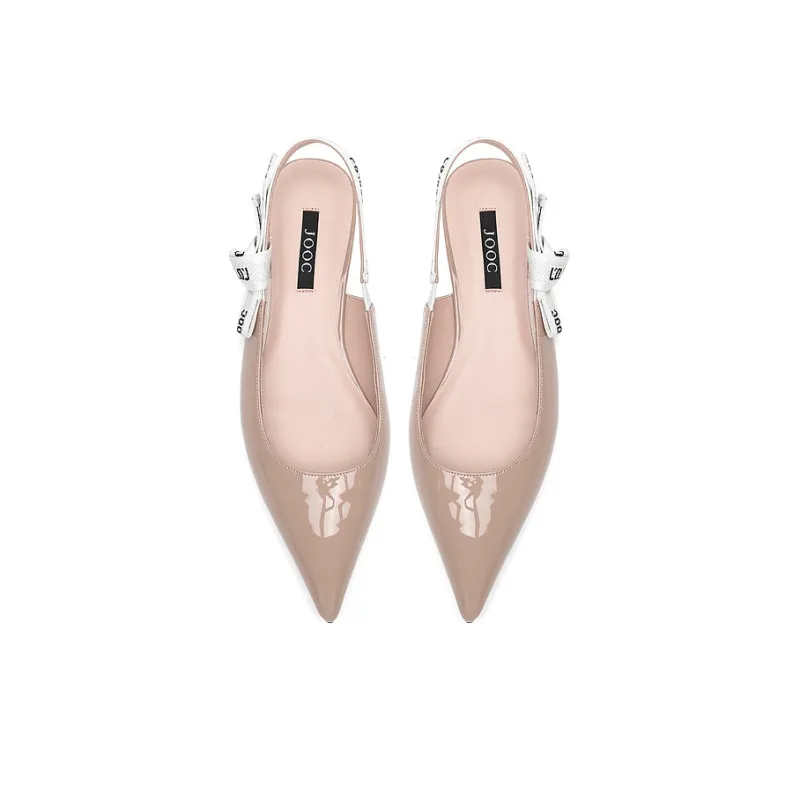 JOOC Casual Single Shoes 1.5cm Women's Milk Tea Beige-3