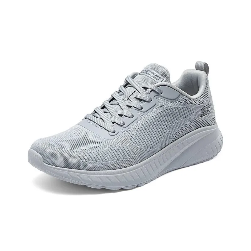 Skechers Shock Absorbing, Non Slip, Wear Resistant, Breathable And Lightweight Low Top Casual Shoes Men's Light Gray-2