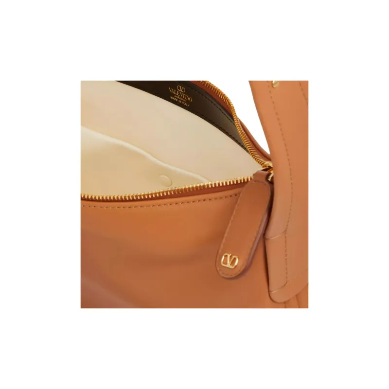 Valentino GARAVANI Nappa Leather GO HOBO Bag, Handbag, Shoulder Bag Women's Almond-5