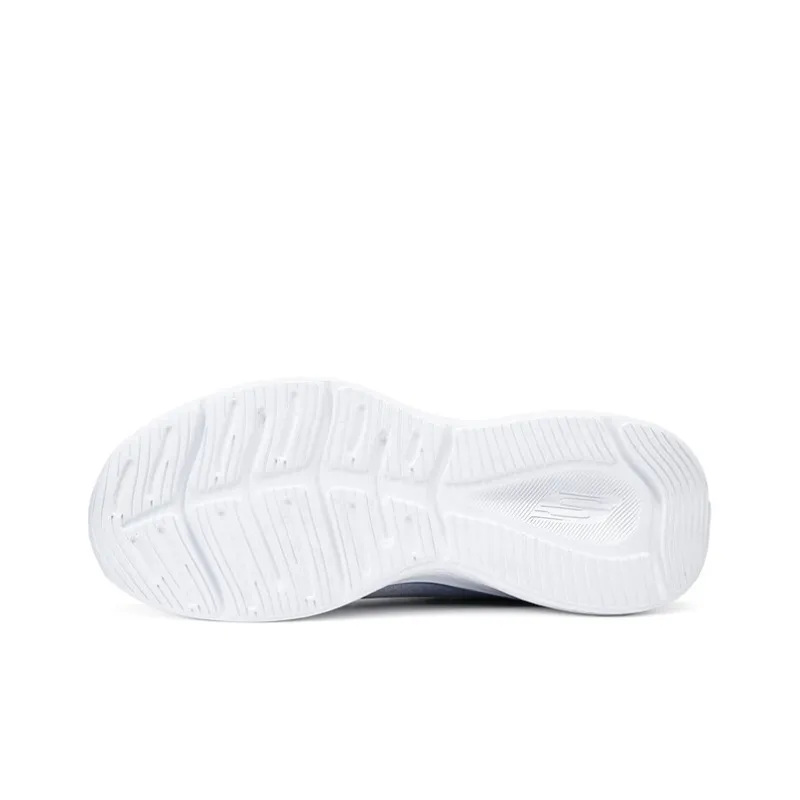 Skechers Cushioning Anti Slip Wear Resistant Breathability Low Top Casual Running Shoes Men's White Blue-4