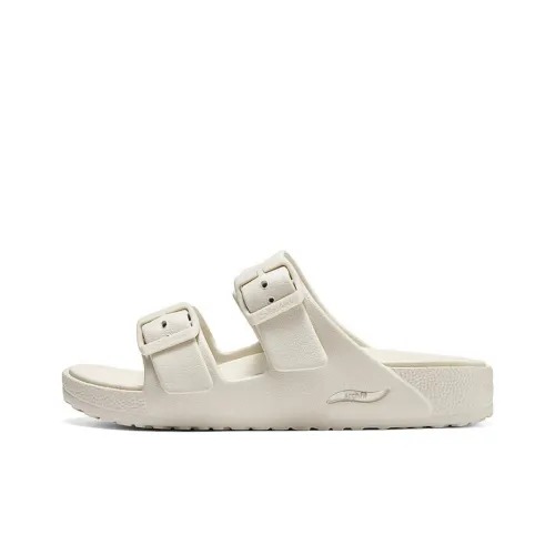 Skechers Foamies Rubber Sole Abrasion Resistant Slide Slippers Women's Beige