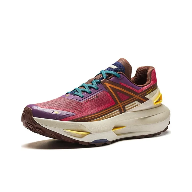Anta Champion Series Abrasion Resistant Slip Resistant Cushioning Low Top Running Shoes Men's Red Brown-1