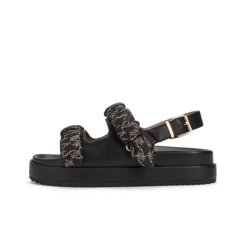 CHARLES&KEITH Small Ck One Strap Sandals 4cm Women's Chalk White/Black-3