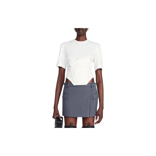 DION LEE Casual Short Skirts Women's Asphalt/Cyan