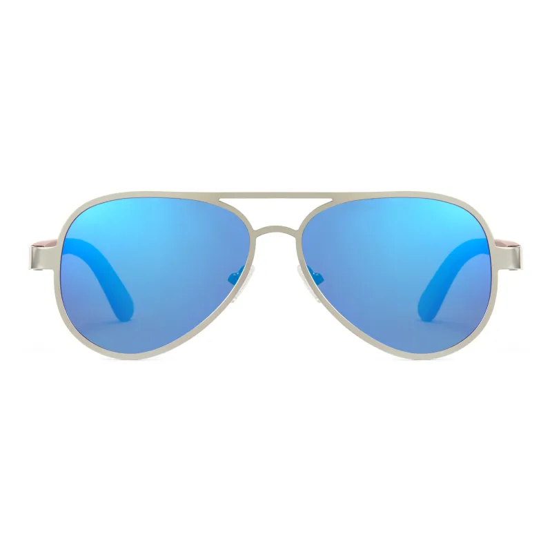 CYXUS Metal Wooden Aviator Sunglasses Women's-7