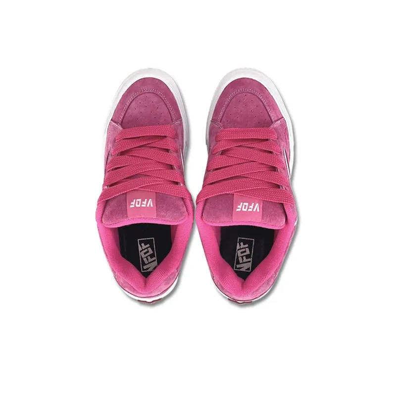 VFDF Puffy Shoes Low Top Skateboard Shoes Unisex Pink-3