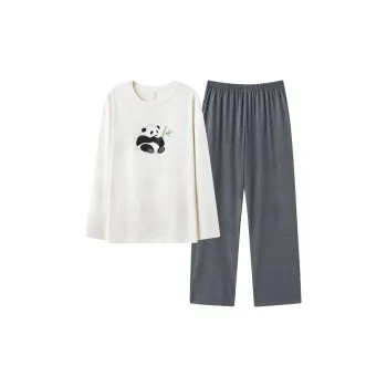 PBENO PD Pajama Set Men's White Gray