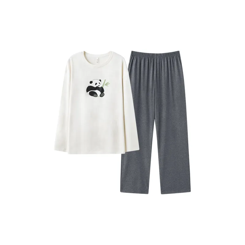 PBENO PD Pajama Set Men's White Gray-0