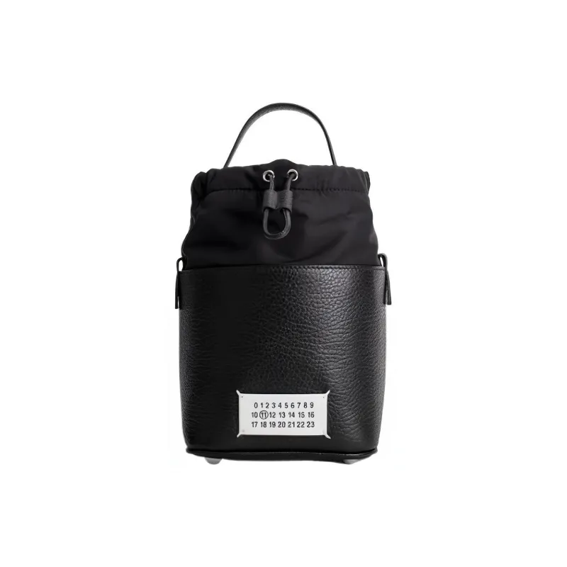 Maison Margiela 5AC Cow Leather Bucket Bag Shoulder Bags Handbags Women's Black-0