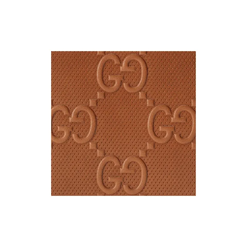 GUCCI Leather Card Holder Wallet Men's Brown-5