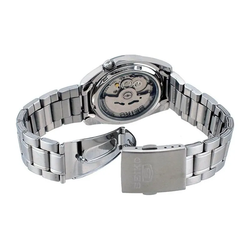 SEIKO Series 5 Automatic Mechanical Movement Stainless Steel Strap Watch Men's Watches Blue Dial SNKL43K1-2