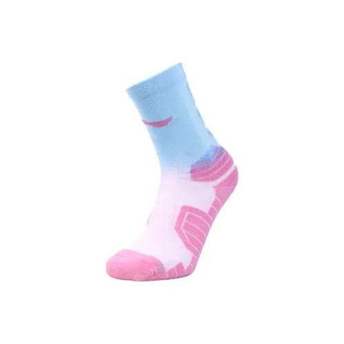 LiNing Knee-High Socks Unisex White Blue Pink