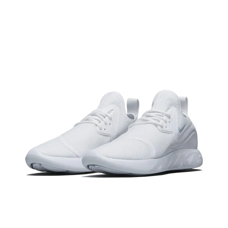 Nike LunarCharge Breathable And Lightweight Low Top Running Shoes Unisex White-2