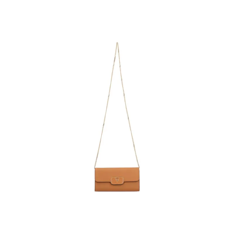 Valentino GARAVANI Calfskin Wallet, Shoulder Bag Women's Brown-0