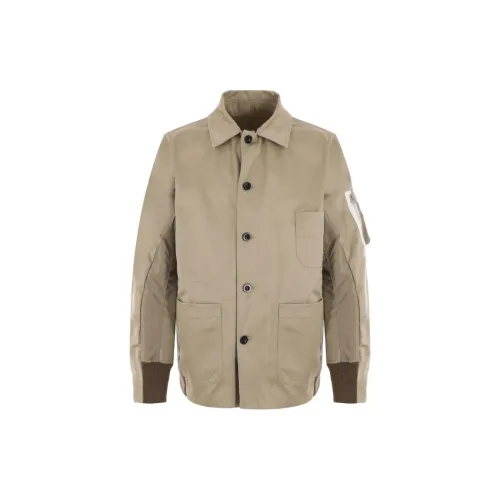 Sacai Jackets Men Brown