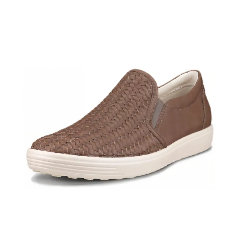 Ecco Low-Top Skateboard Shoes Women's Brown-2