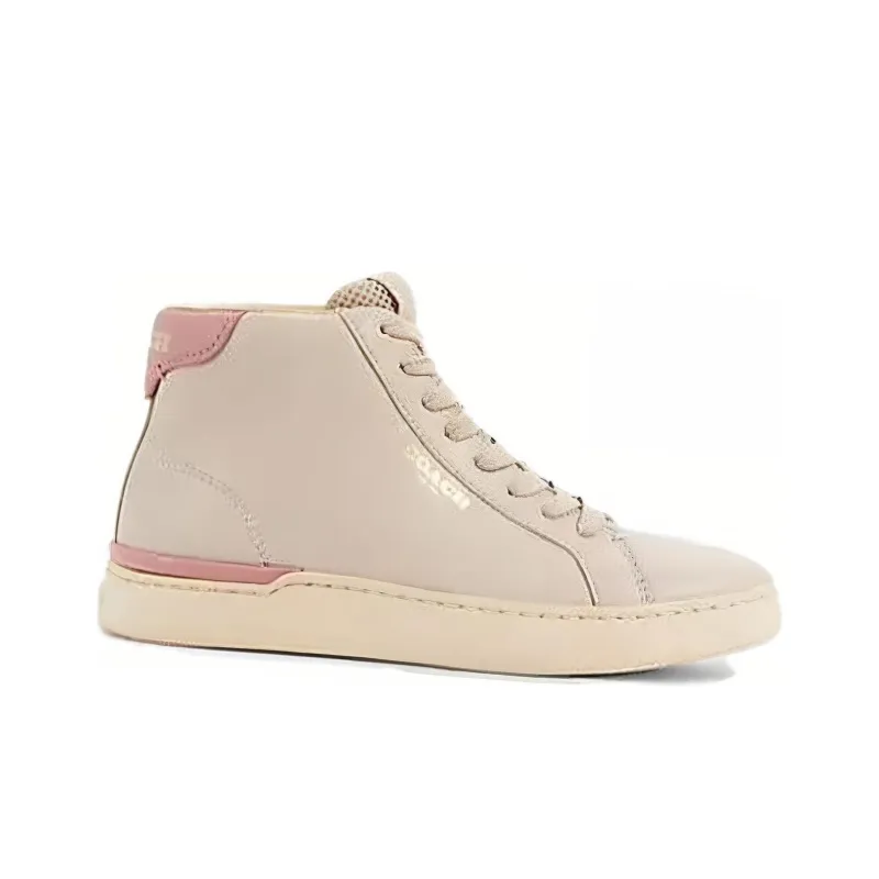 COACH High-Top Skateboard Shoes Women's Pink-1