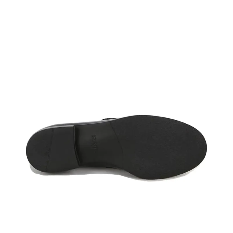 PRADA Triangle-logo Leather Loafers-5
